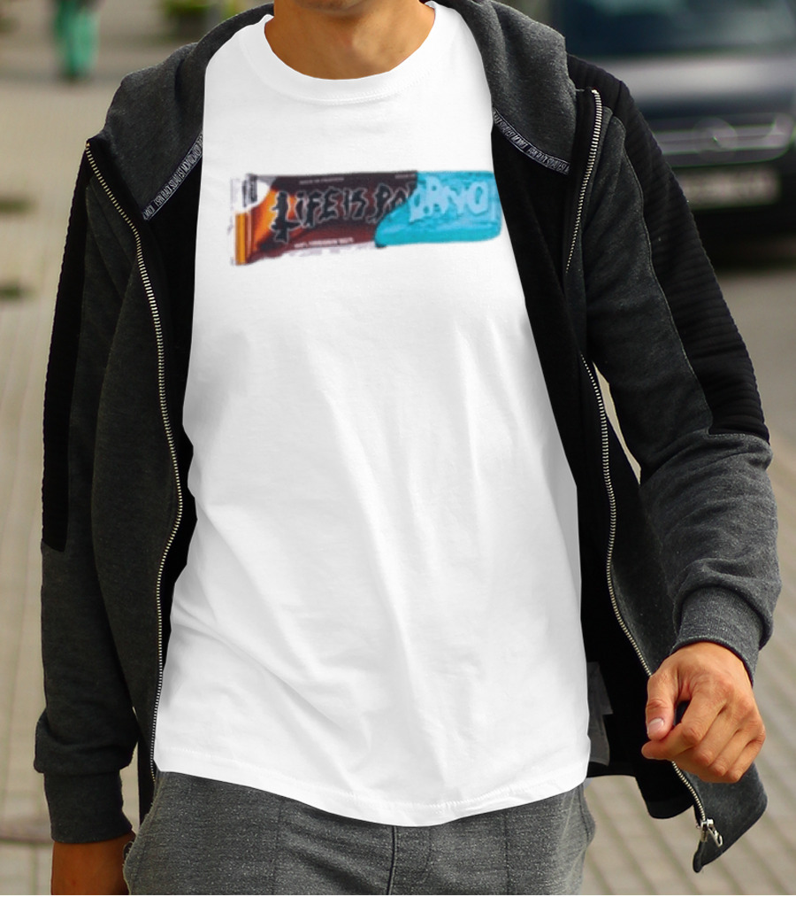 Life Is Porno Protein Bar Wrapper T-Shirt