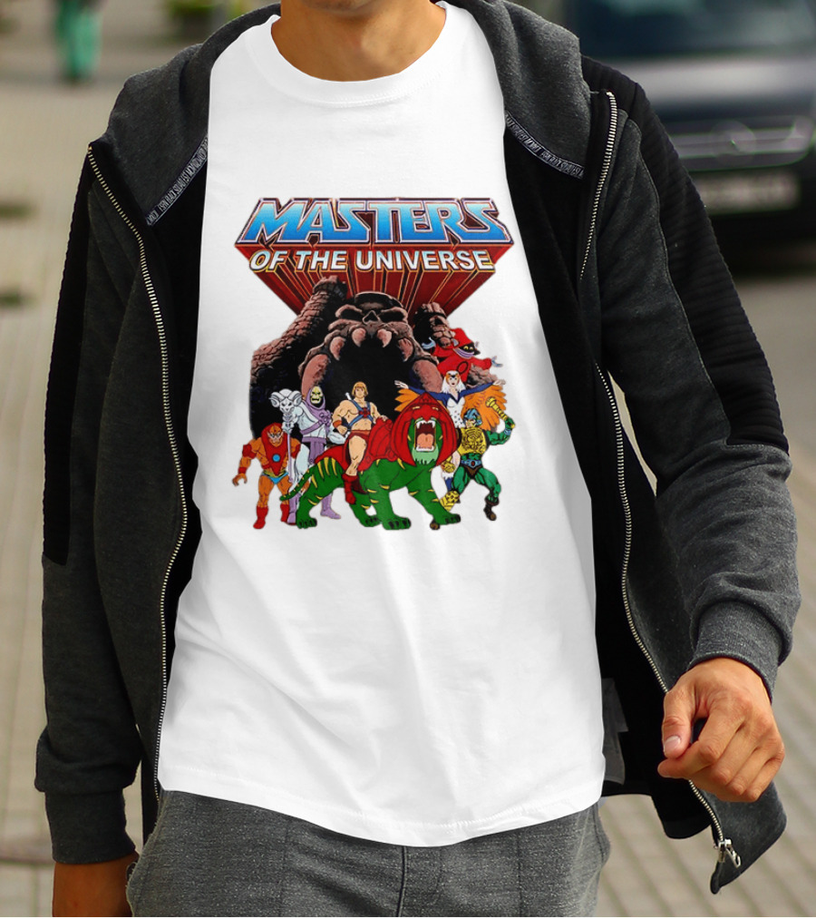 Masters Of The Universe He Man Skeletor Battle Cat Teela Beast Man Man At Arms Orko Animation Characters T-Shirt