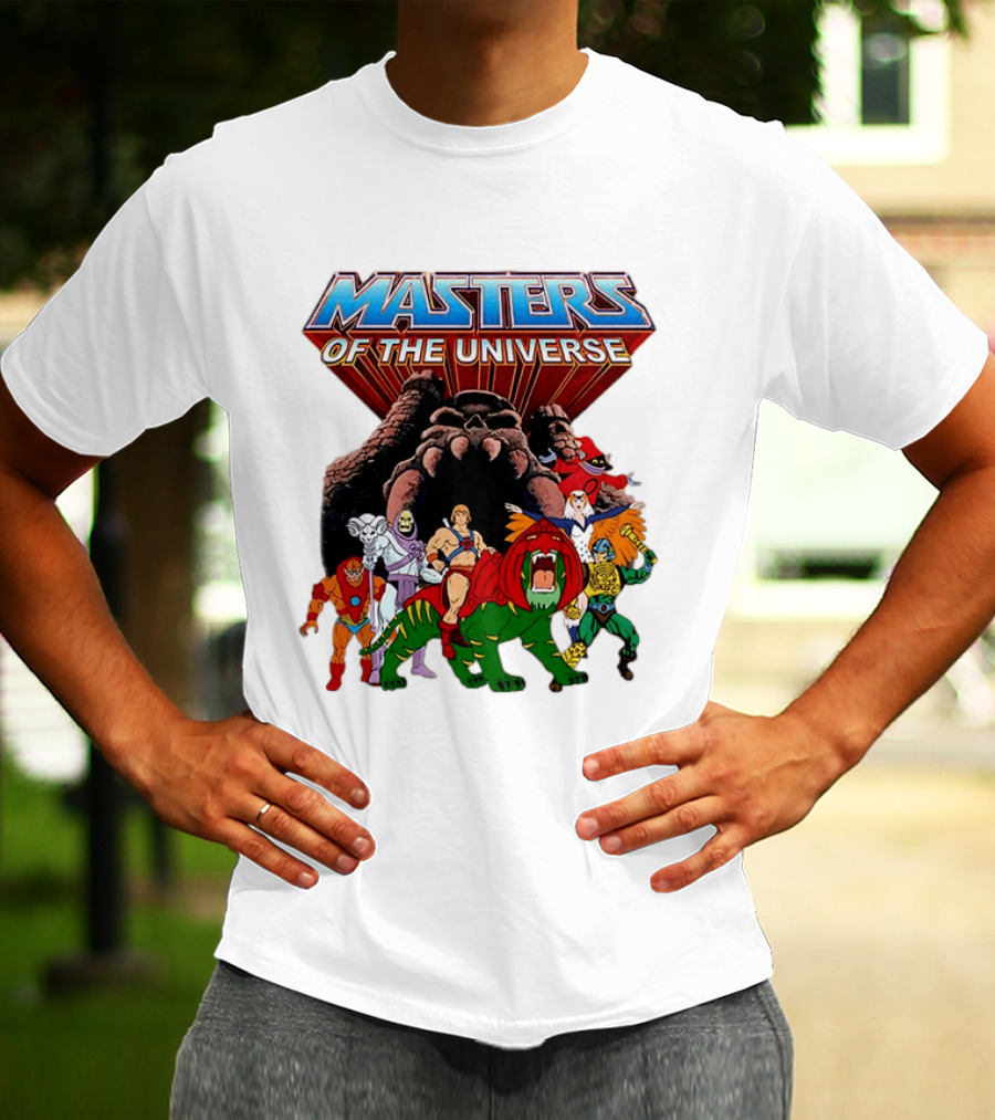 Masters Of The Universe He Man Skeletor Battle Cat Teela Beast Man Man At Arms Orko Animation Characters T-Shirt