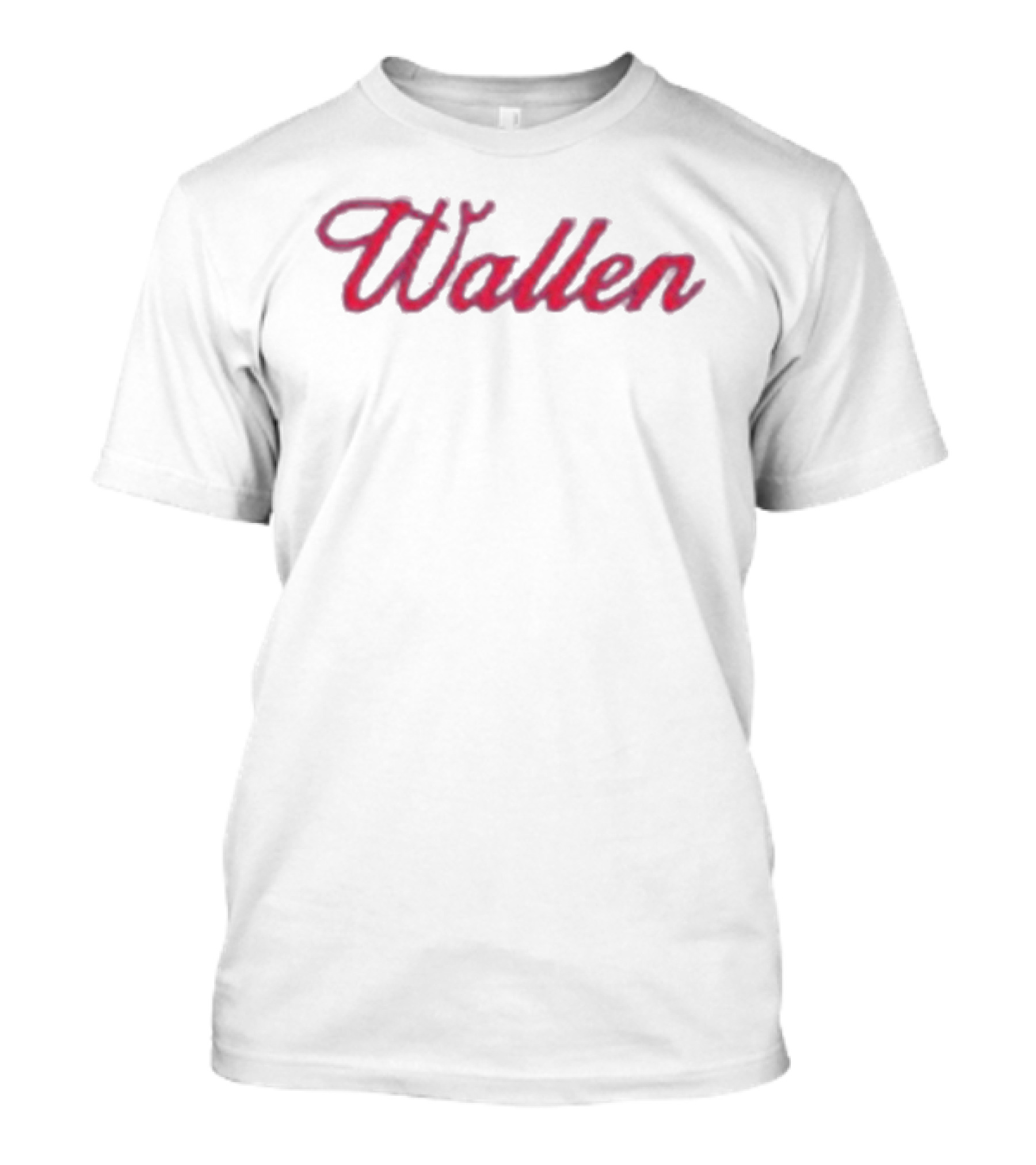Morgan Wallen Home Of The Brave Worn Red Script T-Shirt