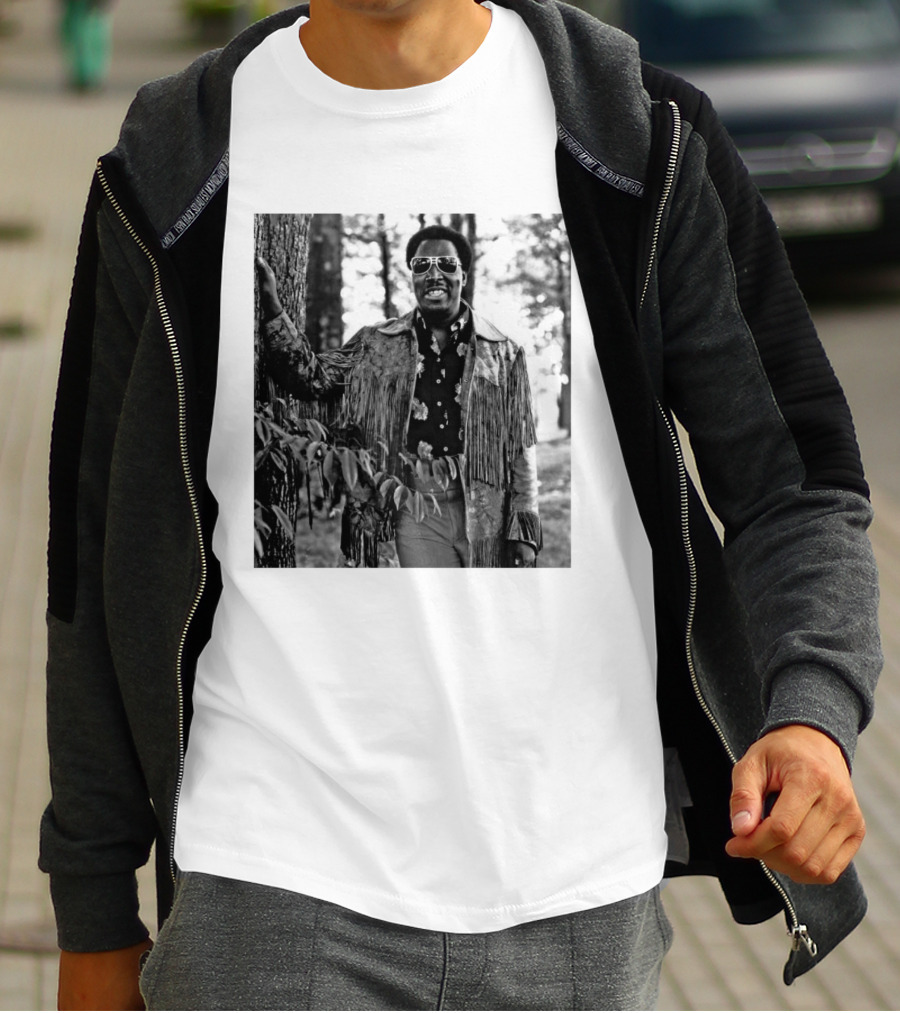 Clarence Carter Singer Fringe Jacket And Sunglasses Outdoors T-Shirt