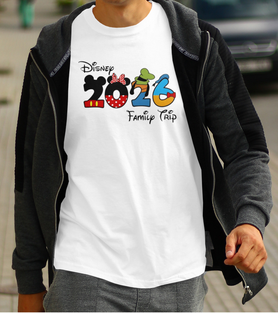 Disney 2026 Family Trip Mickey Minnie Goofy Donald T-Shirt