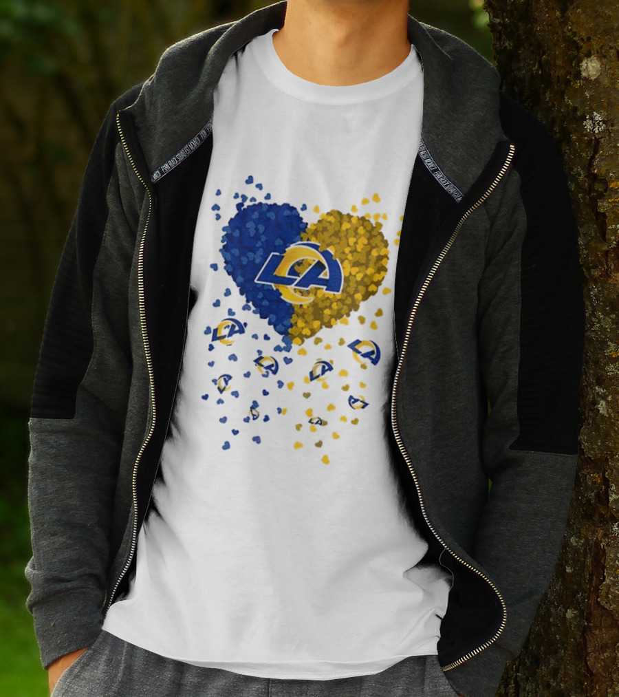 Los Angeles Rams Heart Logo 2026 Football Fanwear T-Shirt
