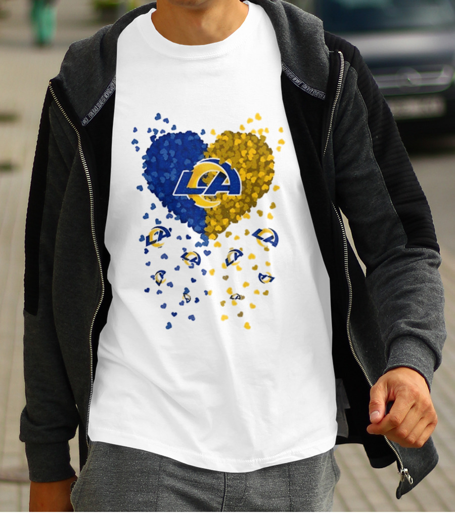 Los Angeles Rams Heart Logo 2026 Football Fanwear T-Shirt