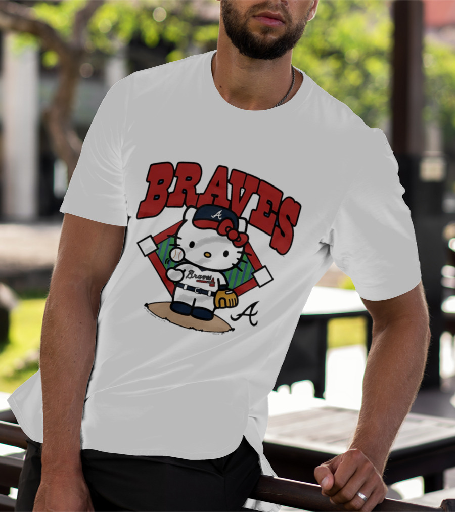 Hello Kitty Braves Baseball Collaboration With Atlanta Braves T-Shirt
