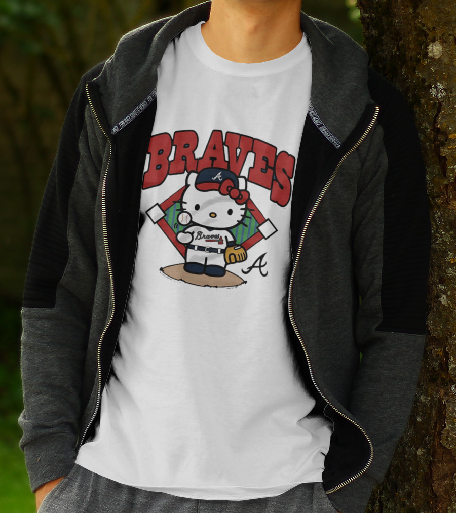 Hello Kitty Braves Baseball Collaboration With Atlanta Braves T-Shirt