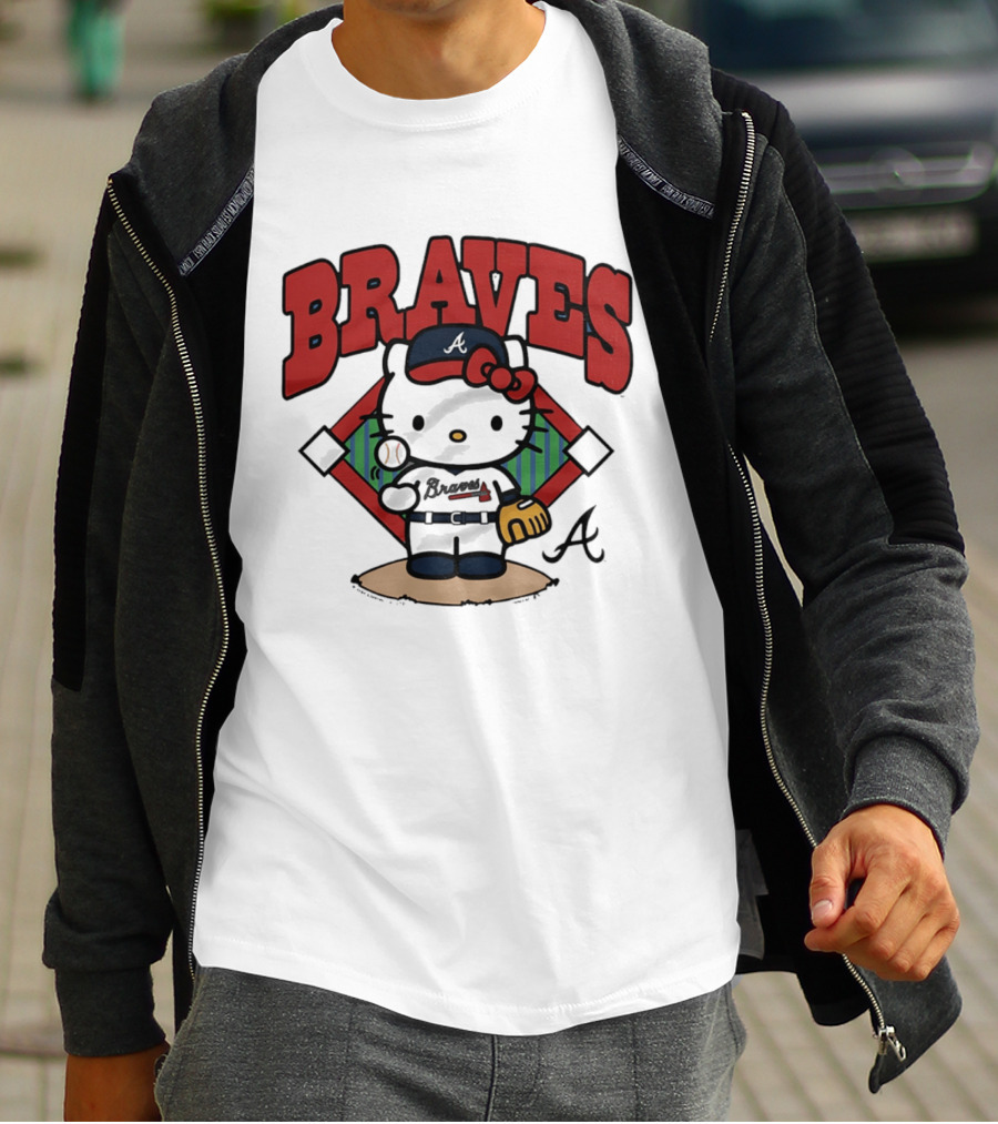 Hello Kitty Braves Baseball Collaboration With Atlanta Braves T-Shirt