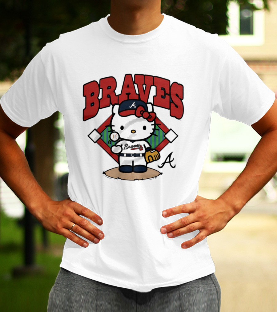 Hello Kitty Braves Baseball Collaboration With Atlanta Braves T-Shirt