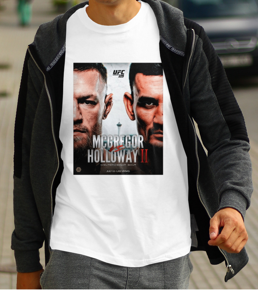 UFC 329 McGregor Vs Holloway II Welterweight Bout July 11 Las Vegas T-Shirt