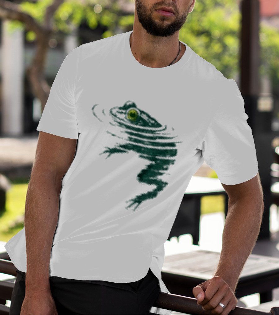 Frog Swimming Ripples In Water T-Shirt