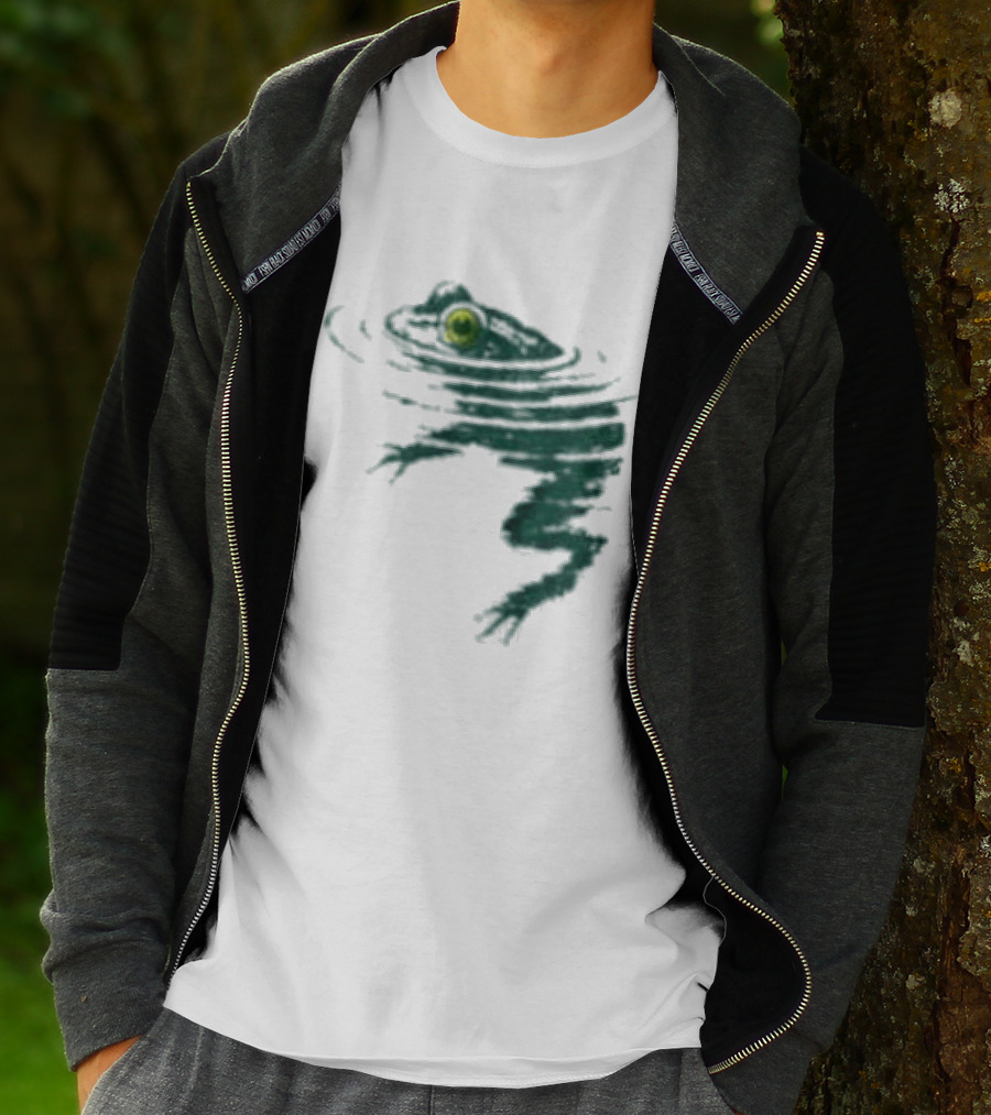 Frog Swimming Ripples In Water T-Shirt
