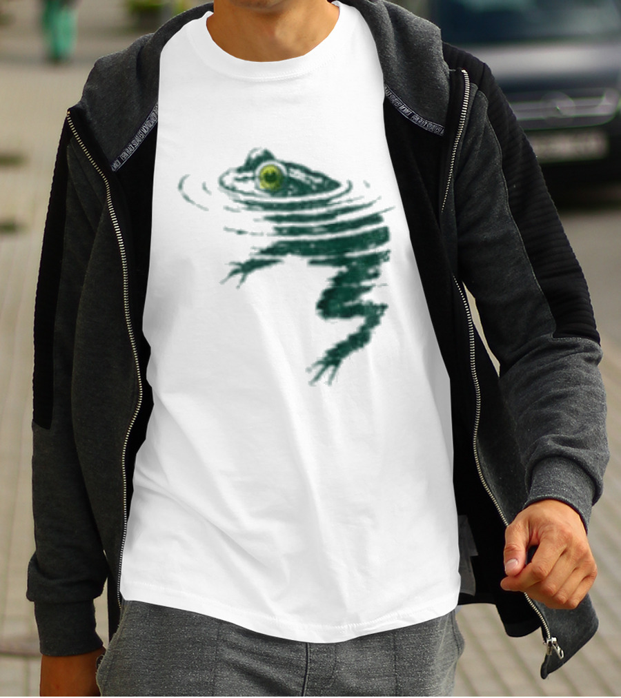 Frog Swimming Ripples In Water T-Shirt