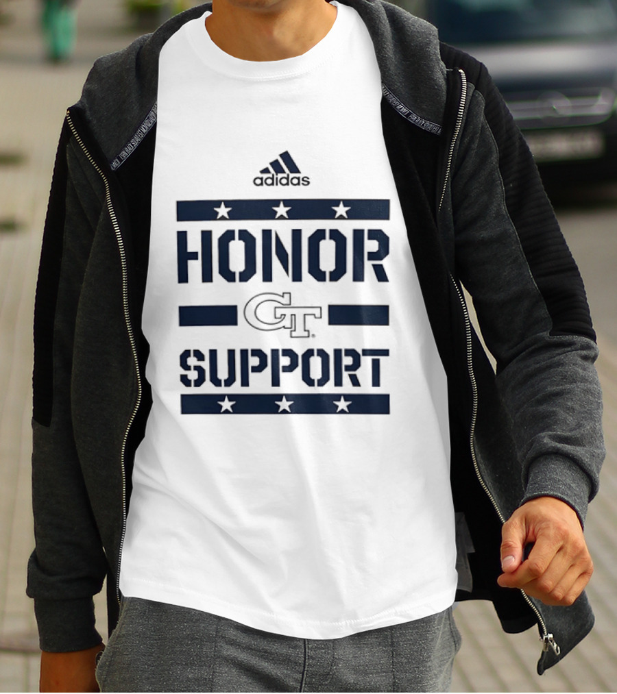 Adidas Georgia Tech GT Honor Support Stars T-Shirt