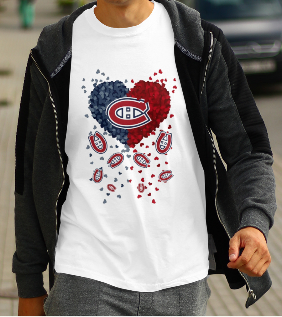 Montreal Canadiens Heart NHL 2026 Team Pride T-Shirt