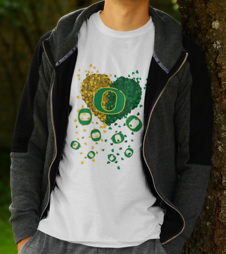 Oregon Ducks Football Heart 2026 T-Shirt