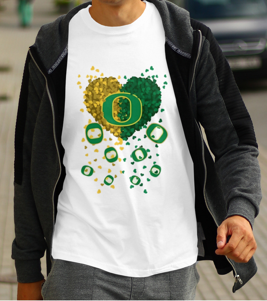 Oregon Ducks Football Heart 2026 T-Shirt