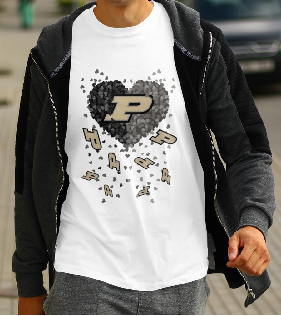 Purdue Boilermakers Heart P Logo 2026 Football T-Shirt