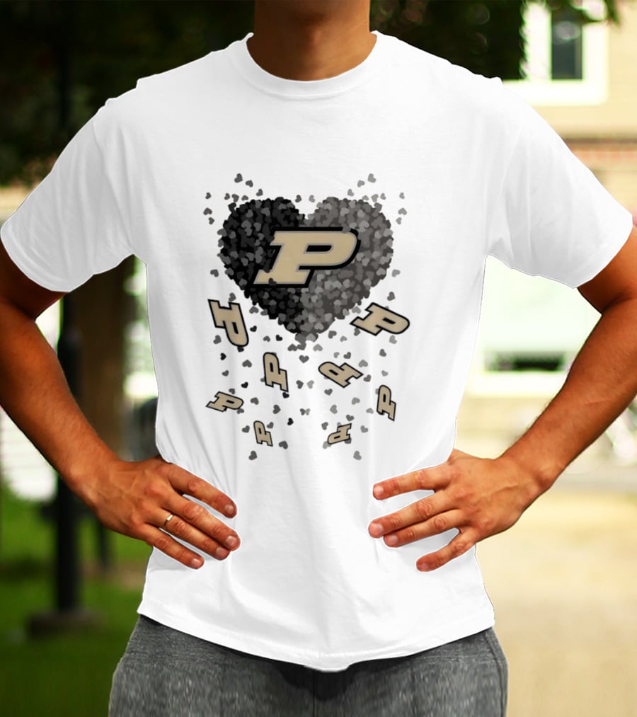 Purdue Boilermakers Heart P Logo 2026 Football T-Shirt