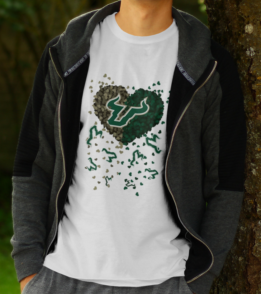 Heart Of South Florida Bulls 2026 Camo Green Bulls Fans T-Shirt