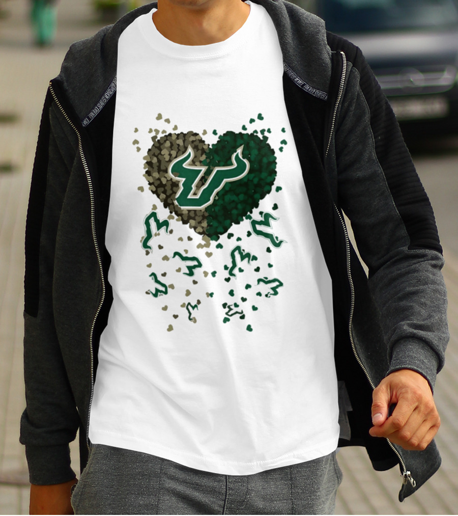 Heart Of South Florida Bulls 2026 Camo Green Bulls Fans T-Shirt