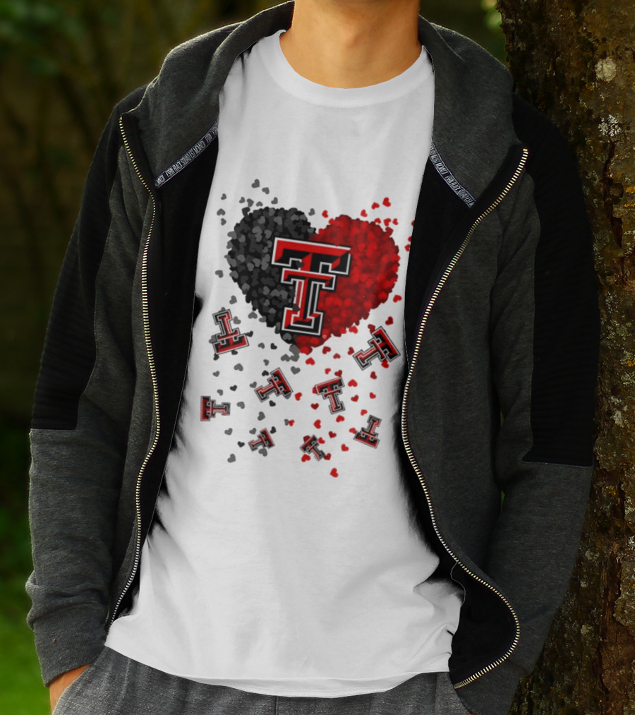 Texas Tech Red Raiders Heart 2026 Football Fan Gear T-Shirt