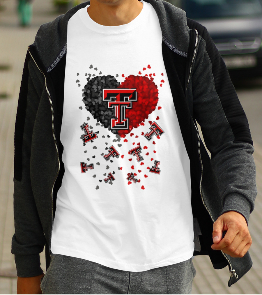 Texas Tech Red Raiders Heart 2026 Football Fan Gear T-Shirt