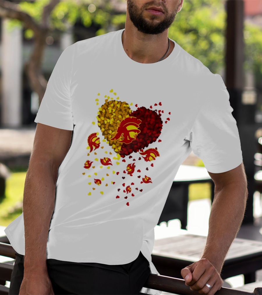 USC Trojans Heart Football 2026 Fan T-Shirt