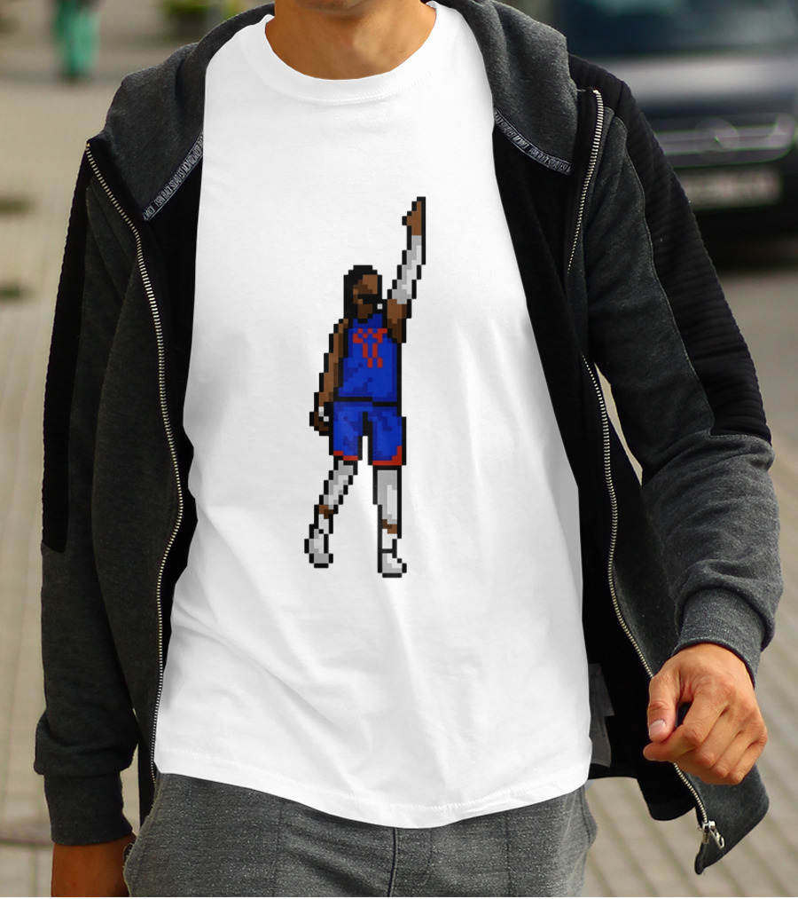 Jalen Brunson Clutch Pixel Art New York Knicks Basketball T-Shirt