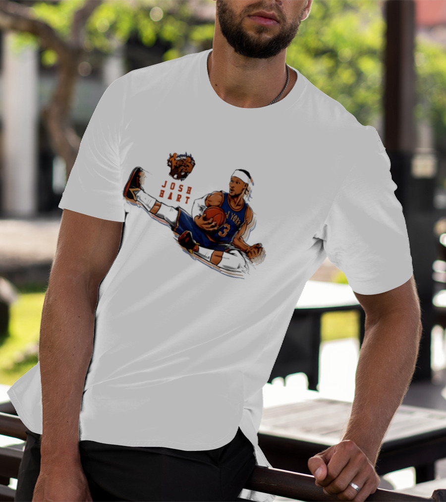 Josh Hart New York Knicks Basketball Star Pose T-Shirt