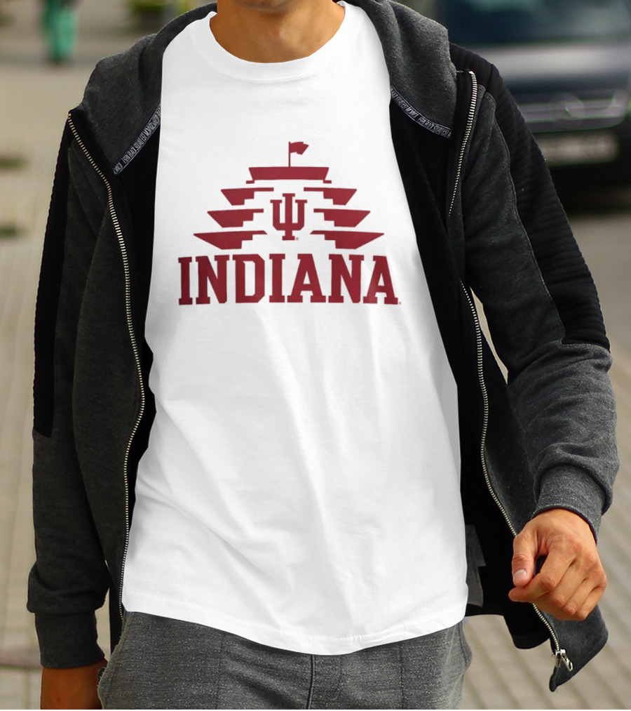 Indiana Hoosiers IMS Pagoda Iconic Symbol Collaboration T-Shirt