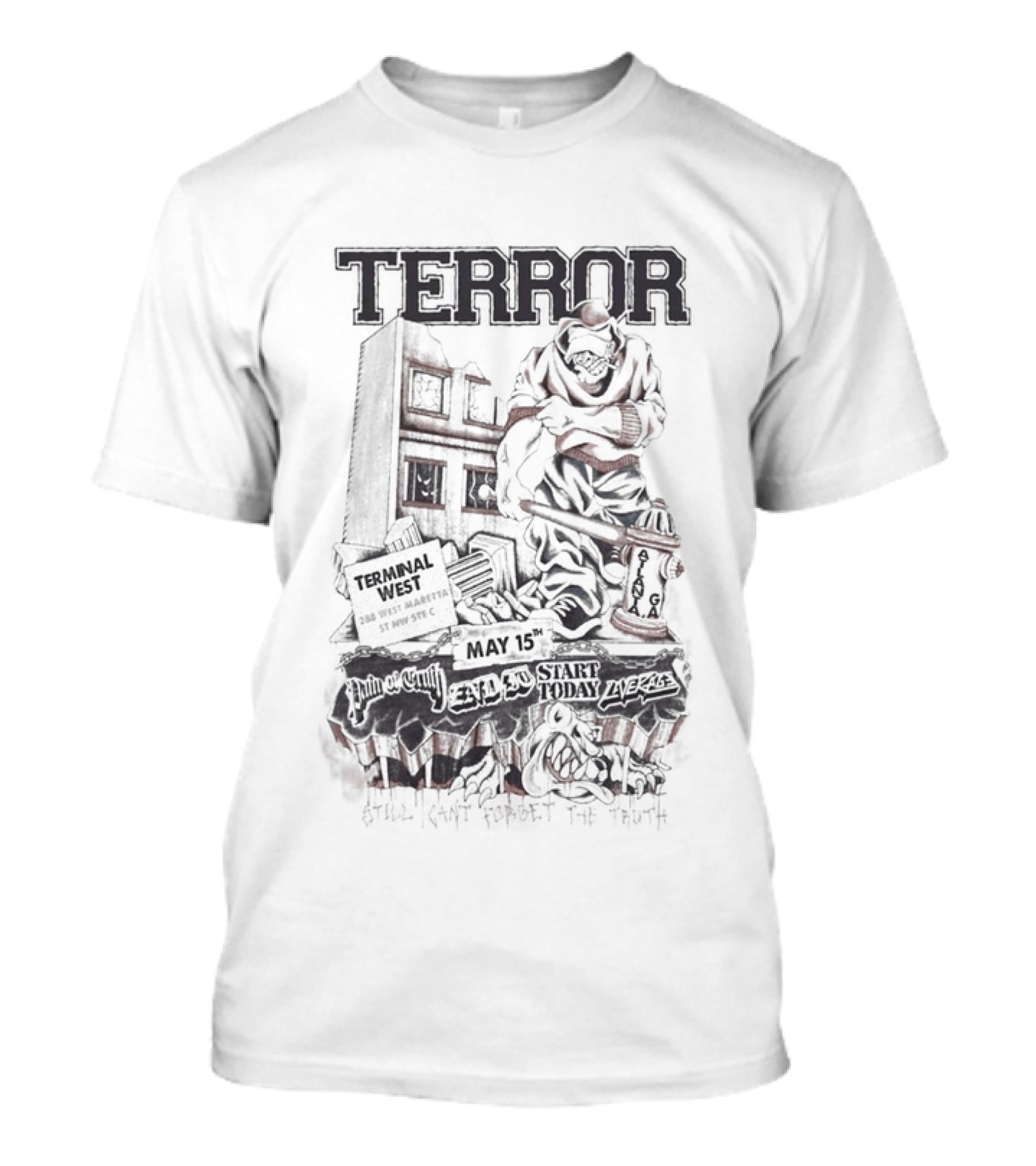 TERROR Atlanta GA May 15 2026 Tour Monster Urban Scene T-Shirt