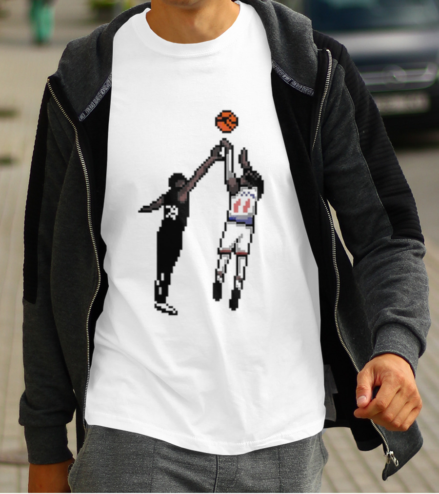 Jalen Brunson New York Knicks 8bit Basketball Action T-Shirt