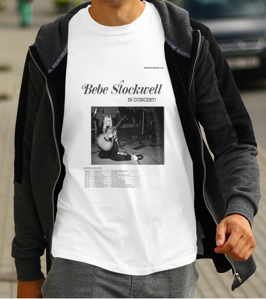 Bebe Stockwell In Concert Tour 2026 Dates Featuring Sam Barber T-Shirt