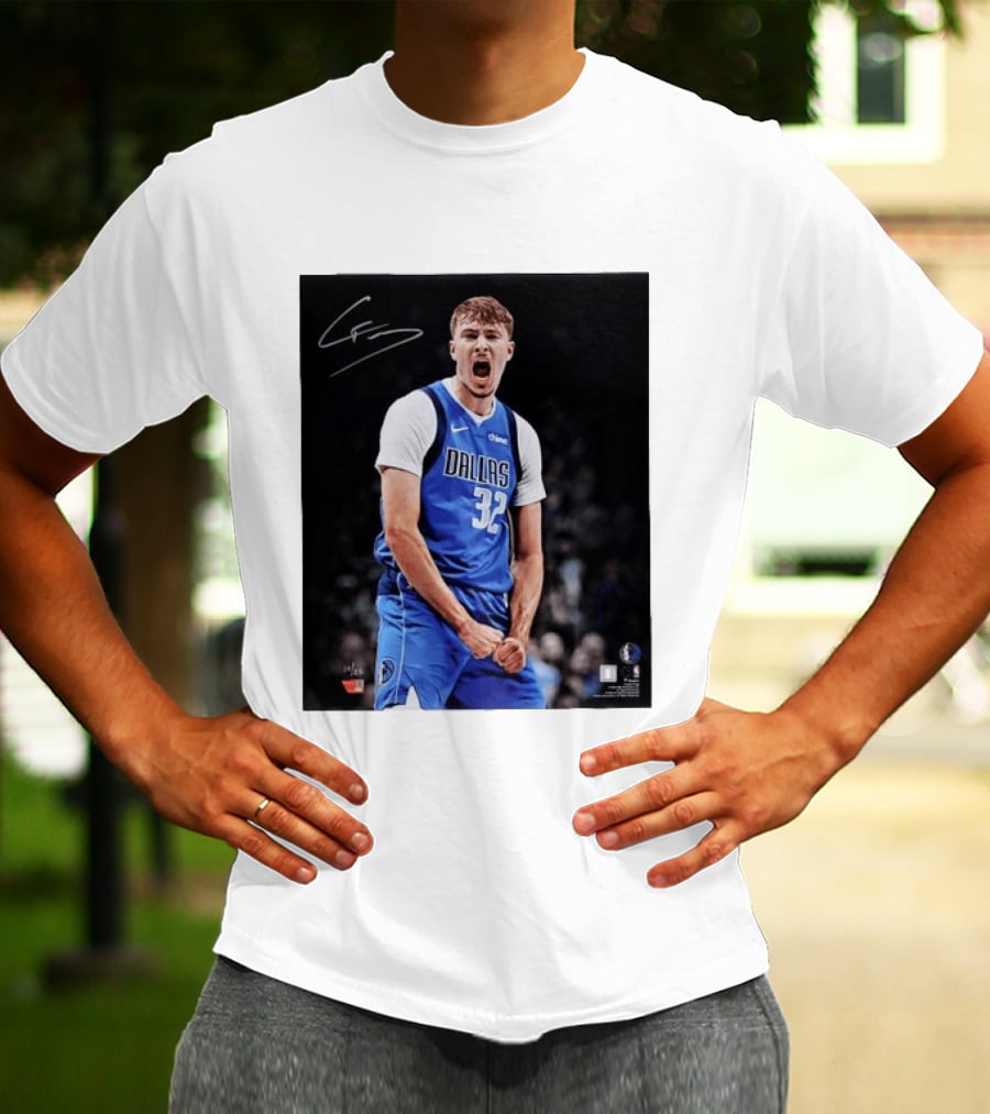 Cooper Flagg Dallas Mavericks Autographed Memorabilia NBA Collectible T-Shirt