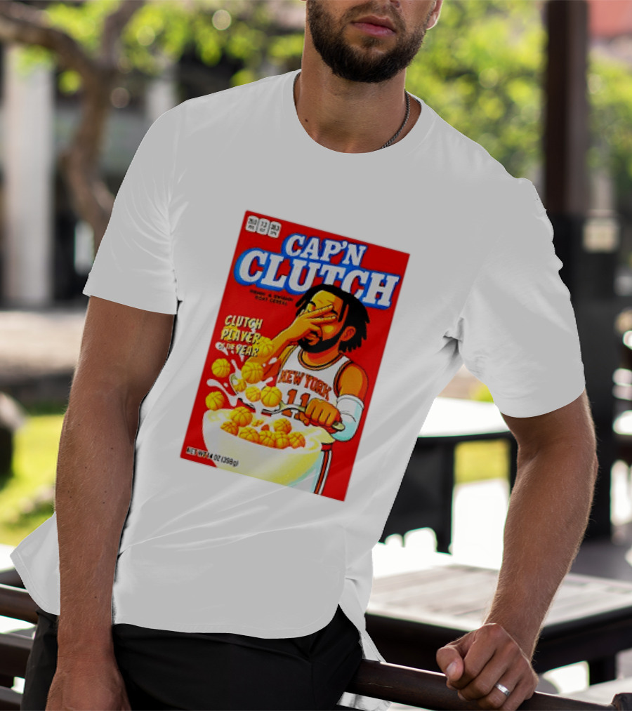 Cap'n Clutch New York Knicks Clutch Player Of The Year Cereal Box T-Shirt