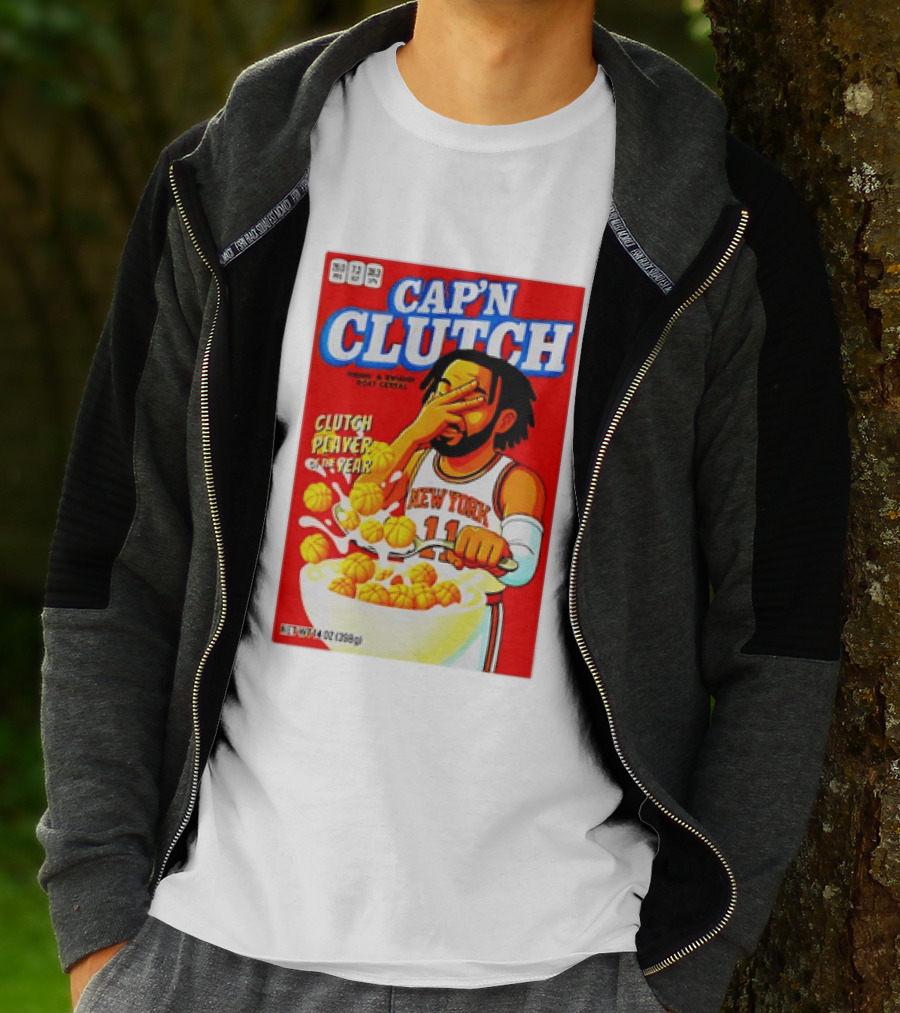 Cap'n Clutch New York Knicks Clutch Player Of The Year Cereal Box T-Shirt
