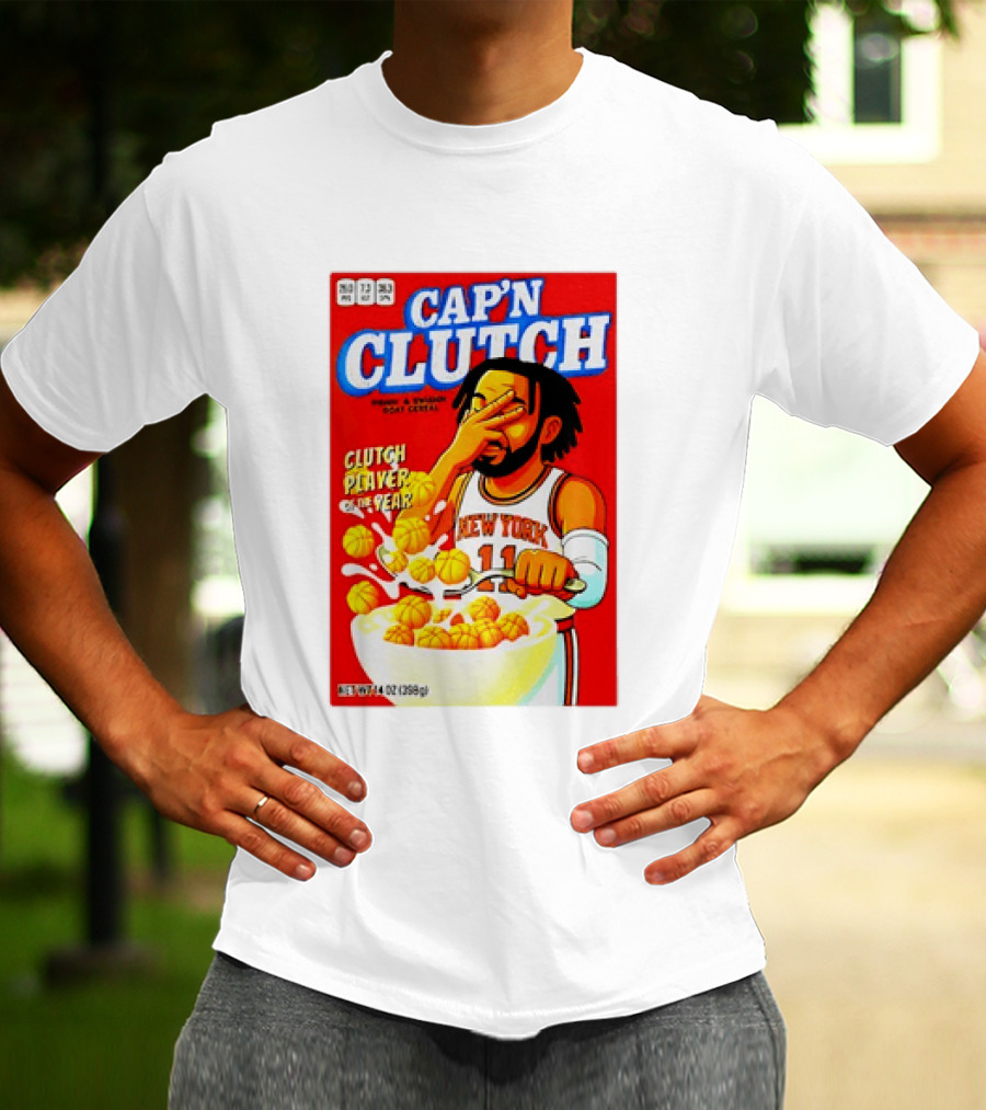 Cap'n Clutch New York Knicks Clutch Player Of The Year Cereal Box T-Shirt