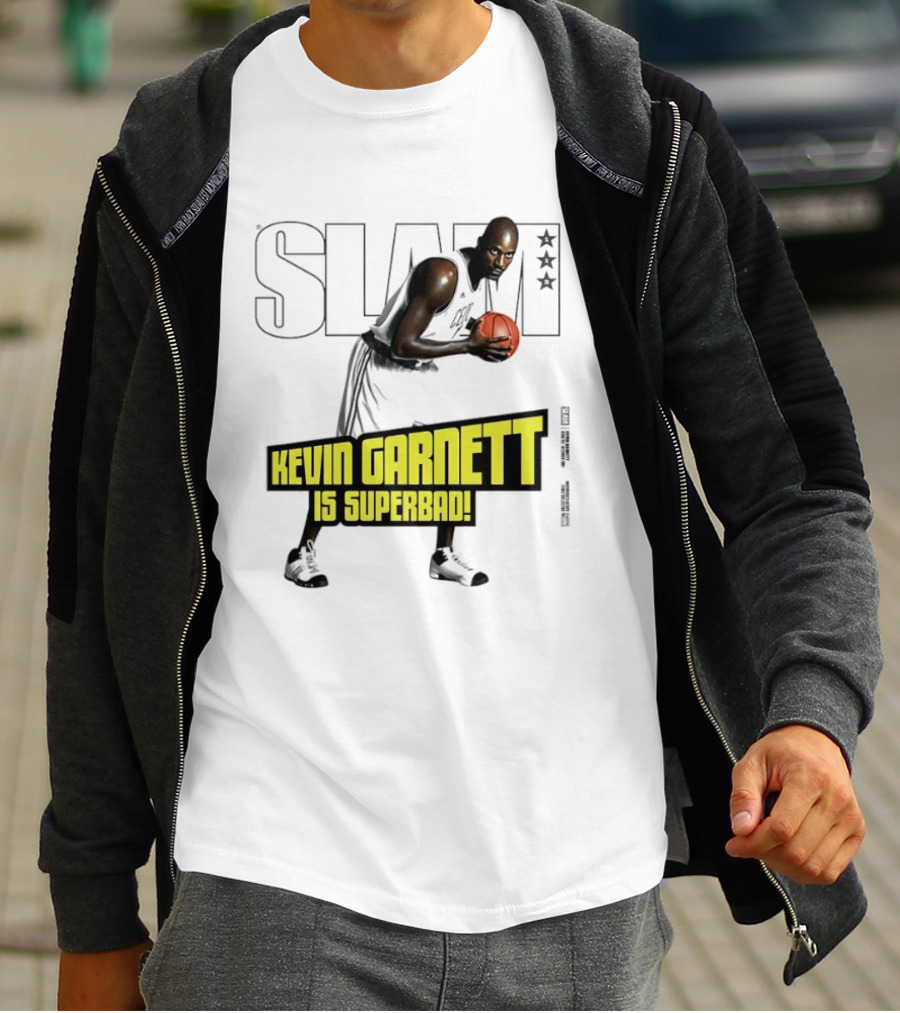 SLAM Magazine Cover Kevin Garnett Boston Celtics Is Superbad T-Shirt