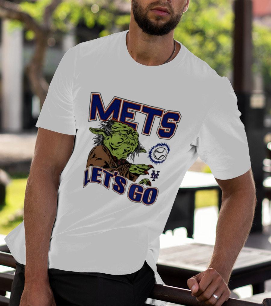 New York Mets Yoda Collaboration Let's Go Star Wars MLB T-Shirt