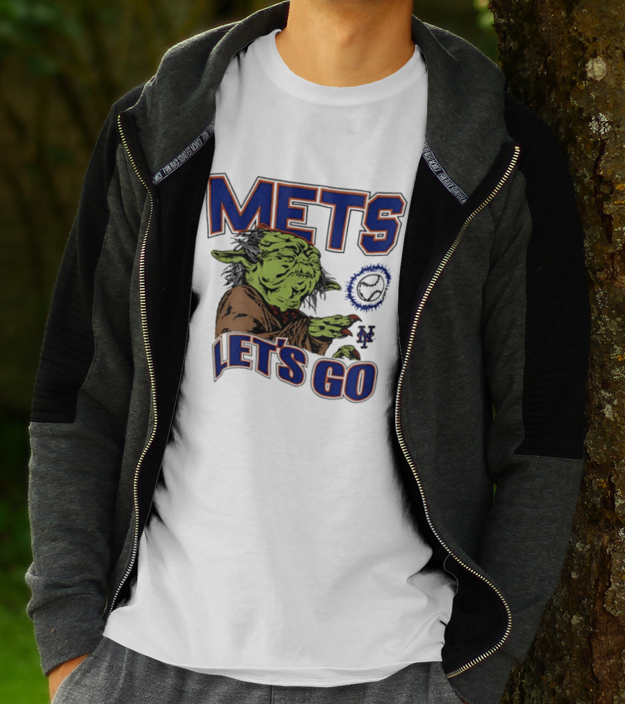 New York Mets Yoda Collaboration Let's Go Star Wars MLB T-Shirt