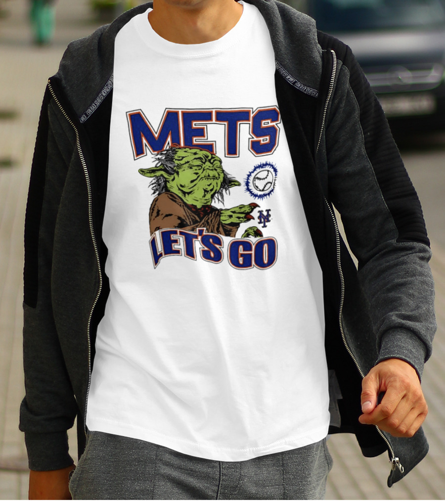 New York Mets Yoda Collaboration Let's Go Star Wars MLB T-Shirt