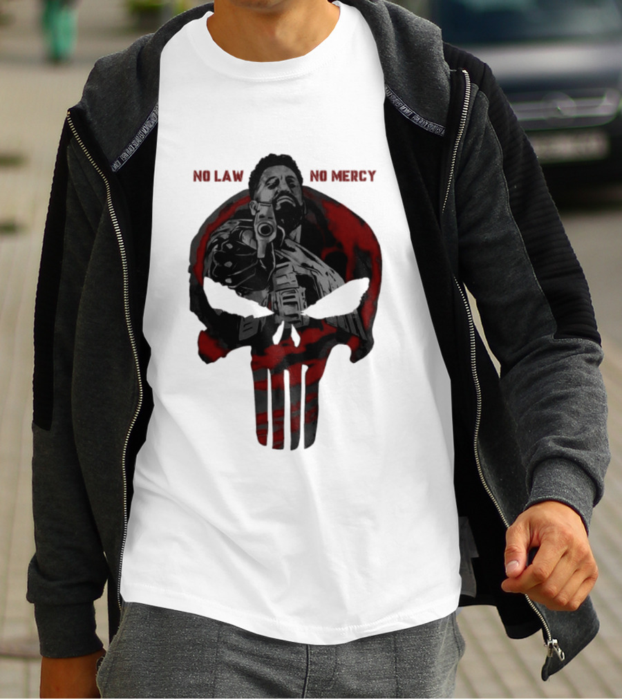 No Law No Mercy Skull Of Terror The Punisher Marvel Universal T-Shirt