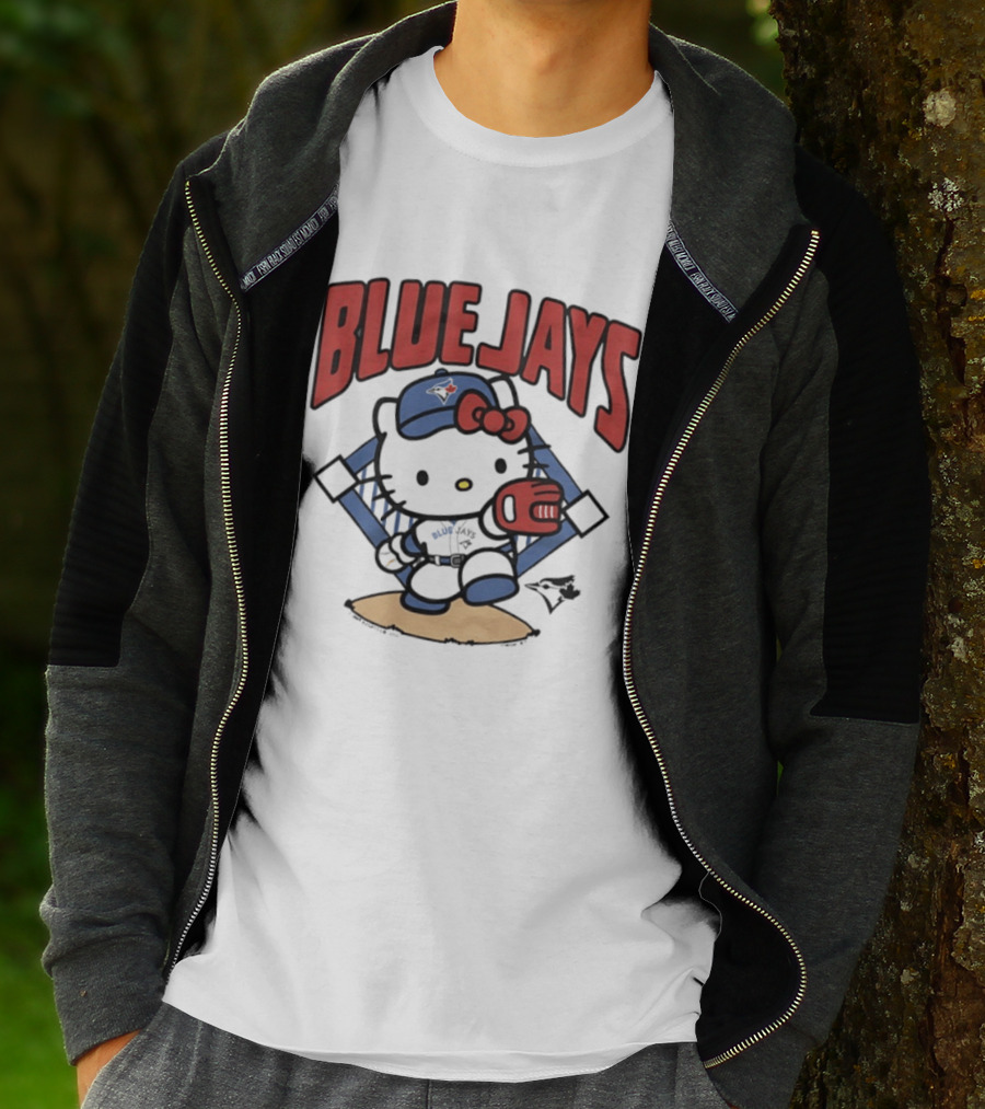 Toronto Blue Jays Hello Kitty Baseball Collaboration MLB T-Shirt