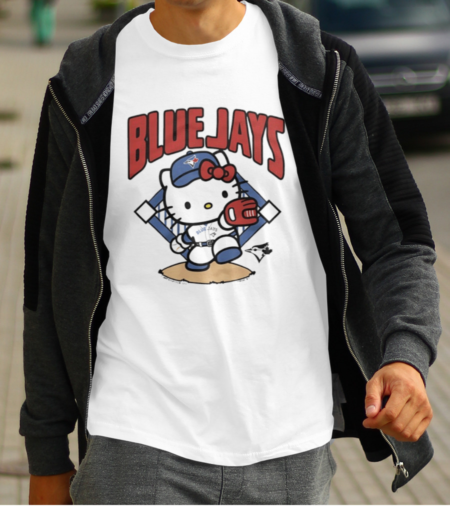 Toronto Blue Jays Hello Kitty Baseball Collaboration MLB T-Shirt
