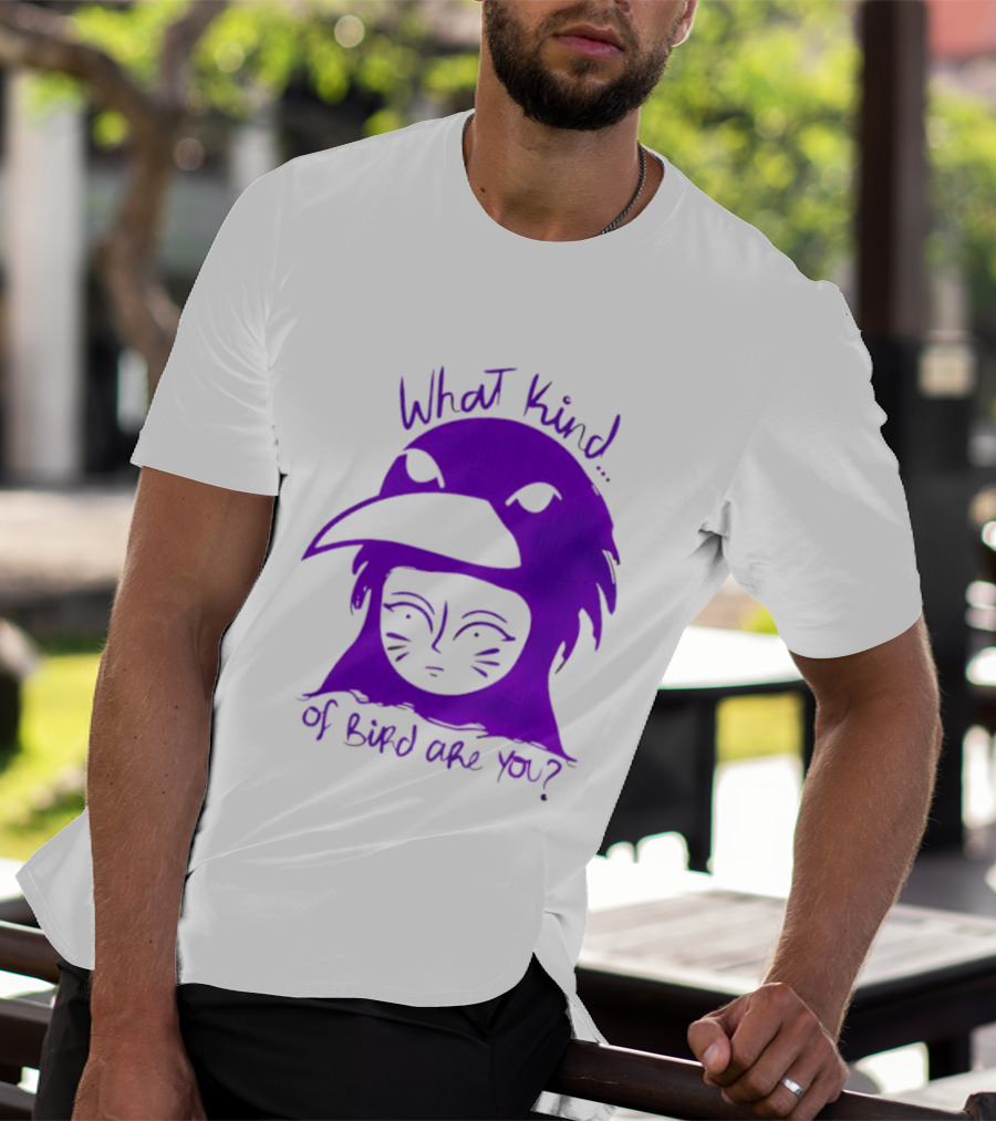 Moonrise Kingdom What Kind Of Bird Are You Purple Drawing T-Shirt