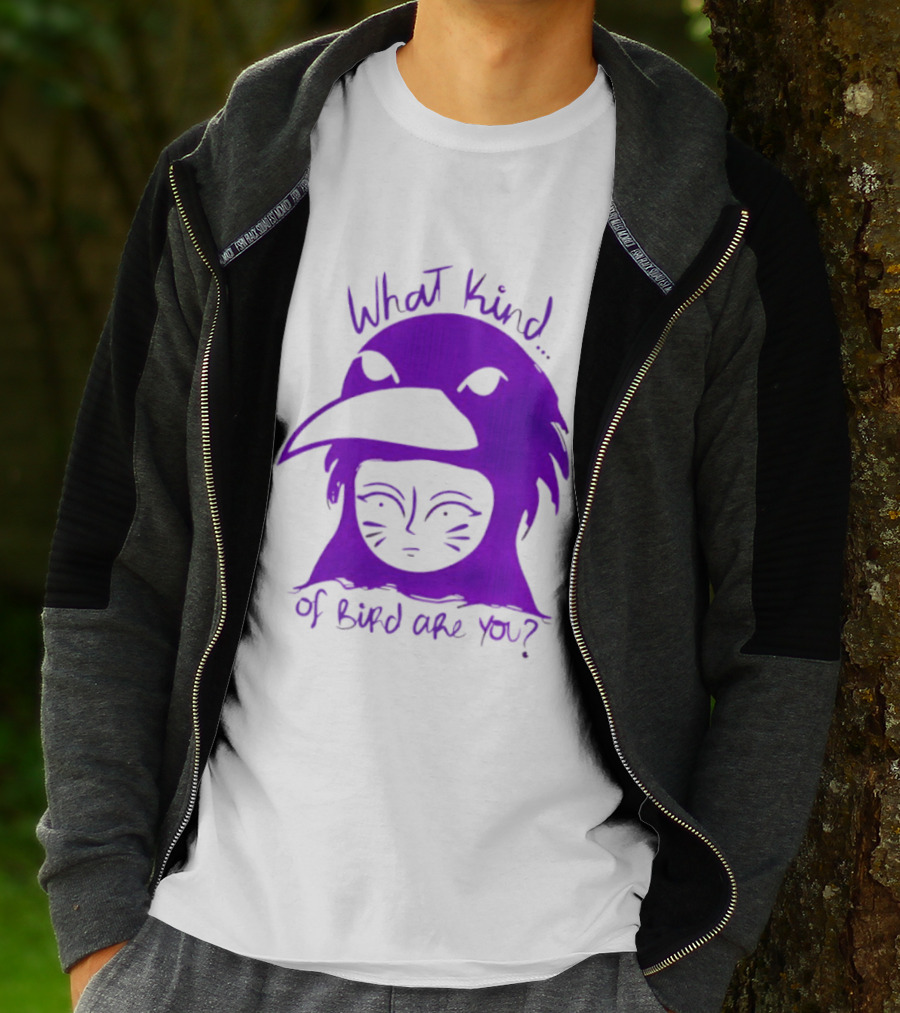 Moonrise Kingdom What Kind Of Bird Are You Purple Drawing T-Shirt