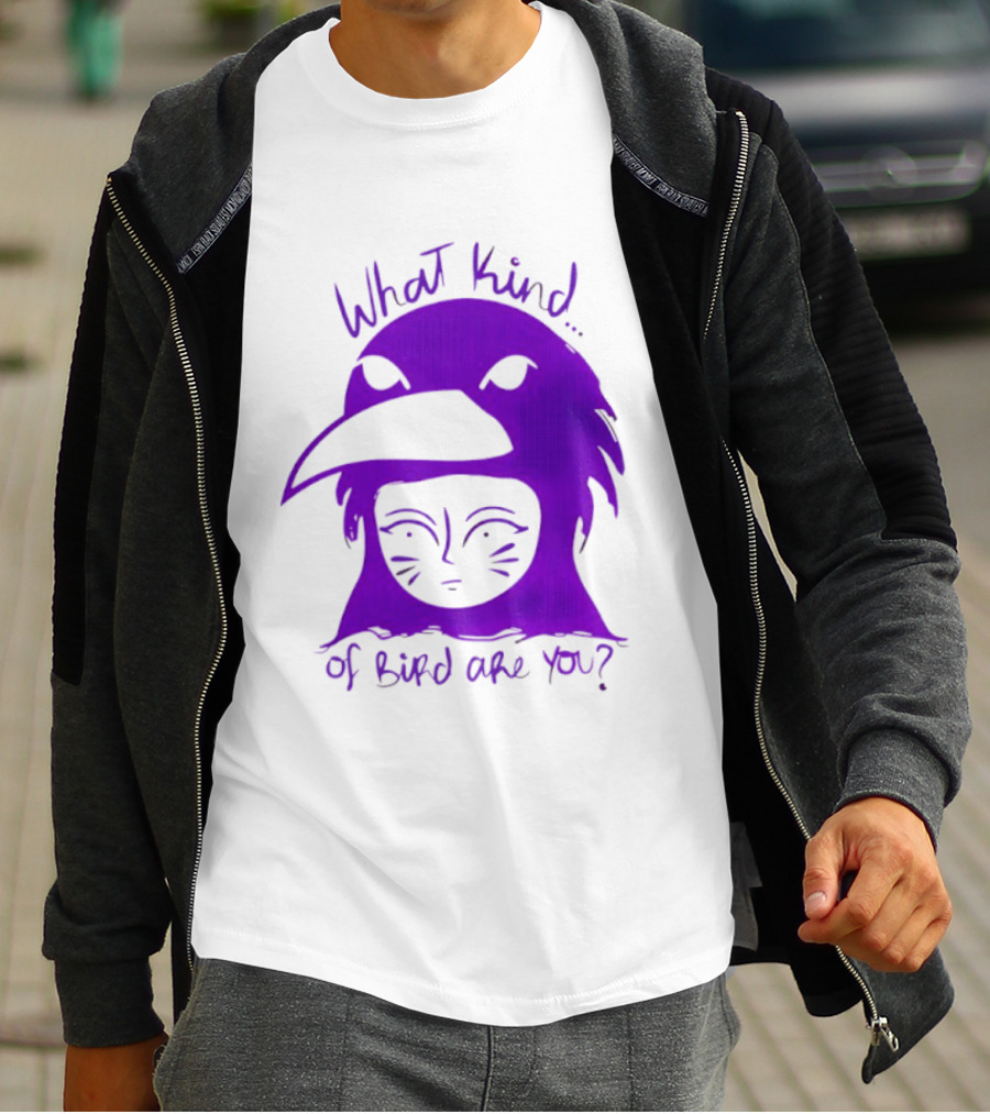 Moonrise Kingdom What Kind Of Bird Are You Purple Drawing T-Shirt
