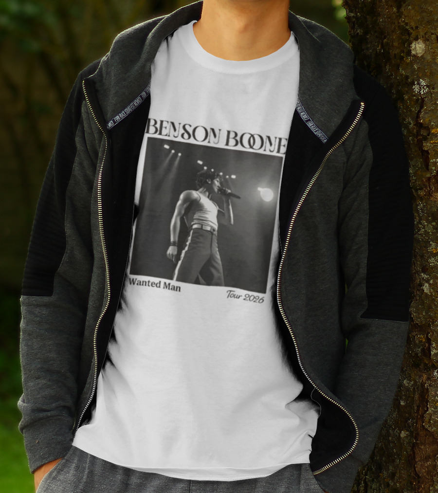 Benson Boone Wanted Man Concert 2026 Tour Performance T-Shirt
