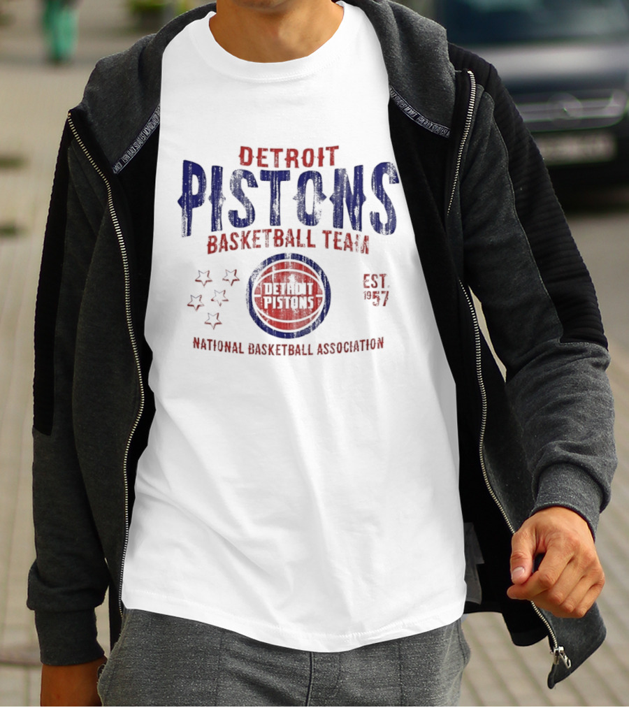 Detroit Pistons Basketball Team Est 1957 National Basketball Association T-Shirt