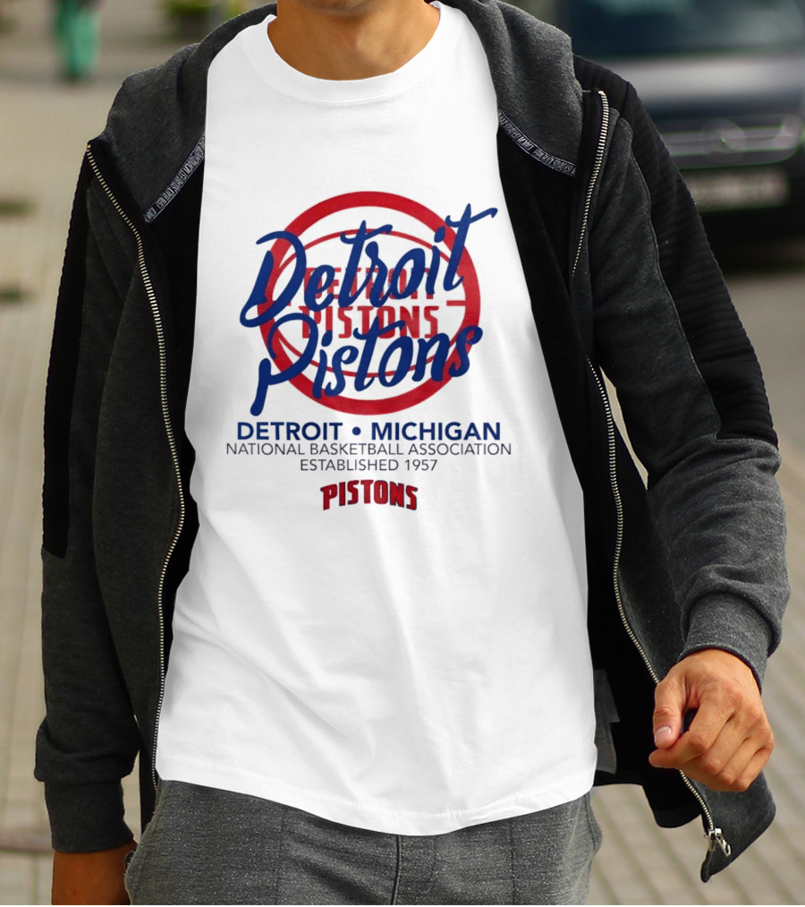 Detroit Pistons Michigan NBA Established 1957 National Basketball Association T-Shirt